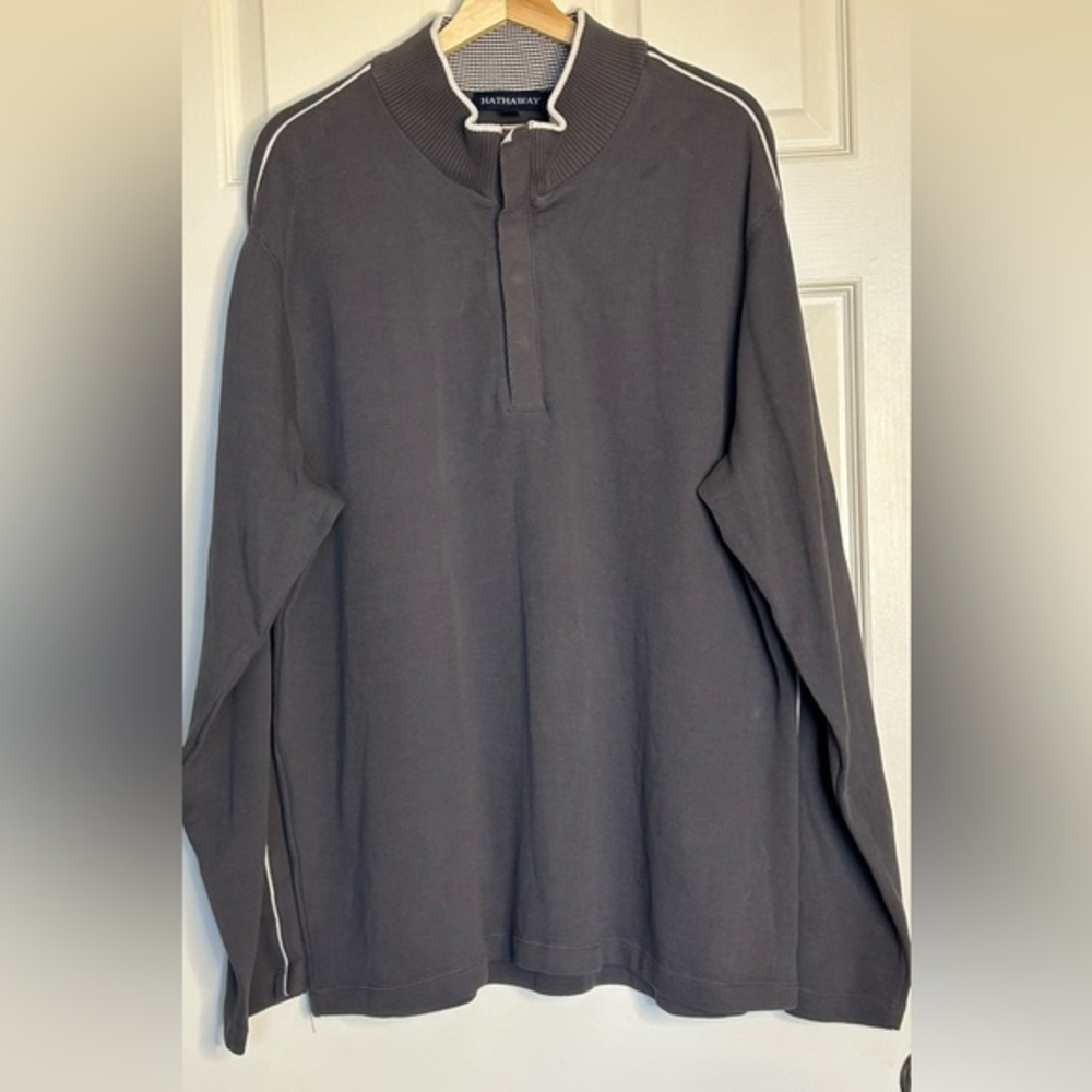 Hathaway‎ Henley Style Rib Knit Sweater XXL